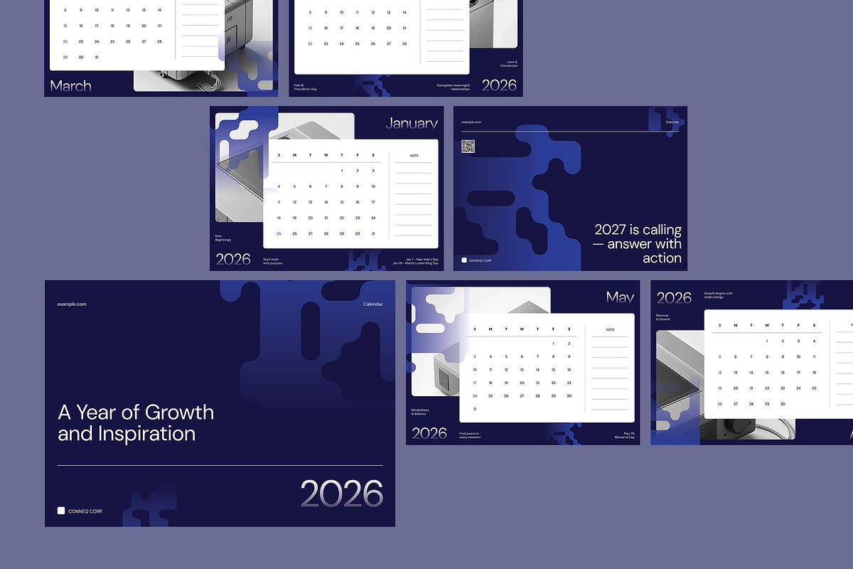2026 Calendar Template - Conneq preview 3