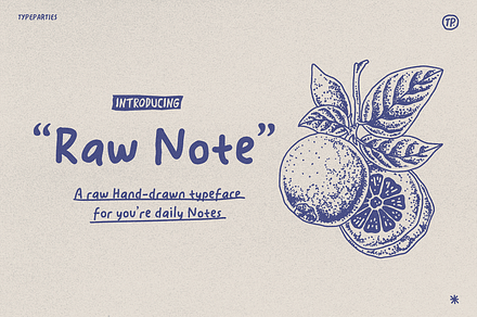 Raw Note Handwritten Note Font, a Handwritten Font by typeparties