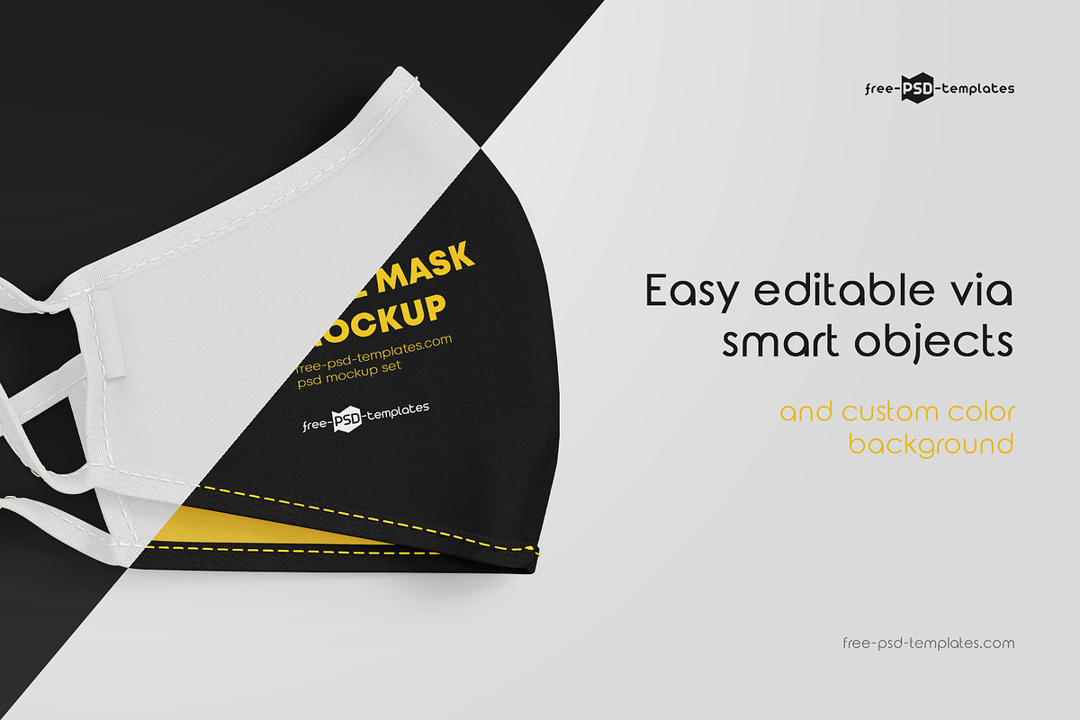 Face Mask Mockup Set, a Mask Mockup by Free-PSD-Templates (Photo 2 of 4)