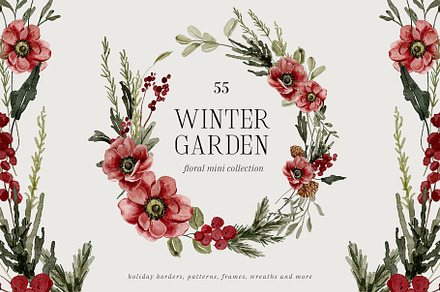 Winter Garden - watercolor