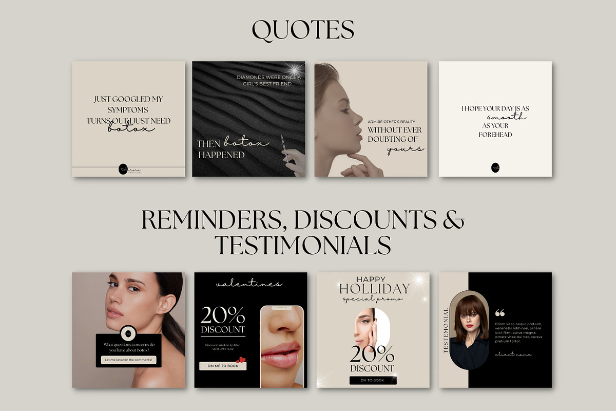 PREMIUM Botox & Fillers 2 Canva, a Social Media Template by Studio Suvelle (Photo 6 of 10)