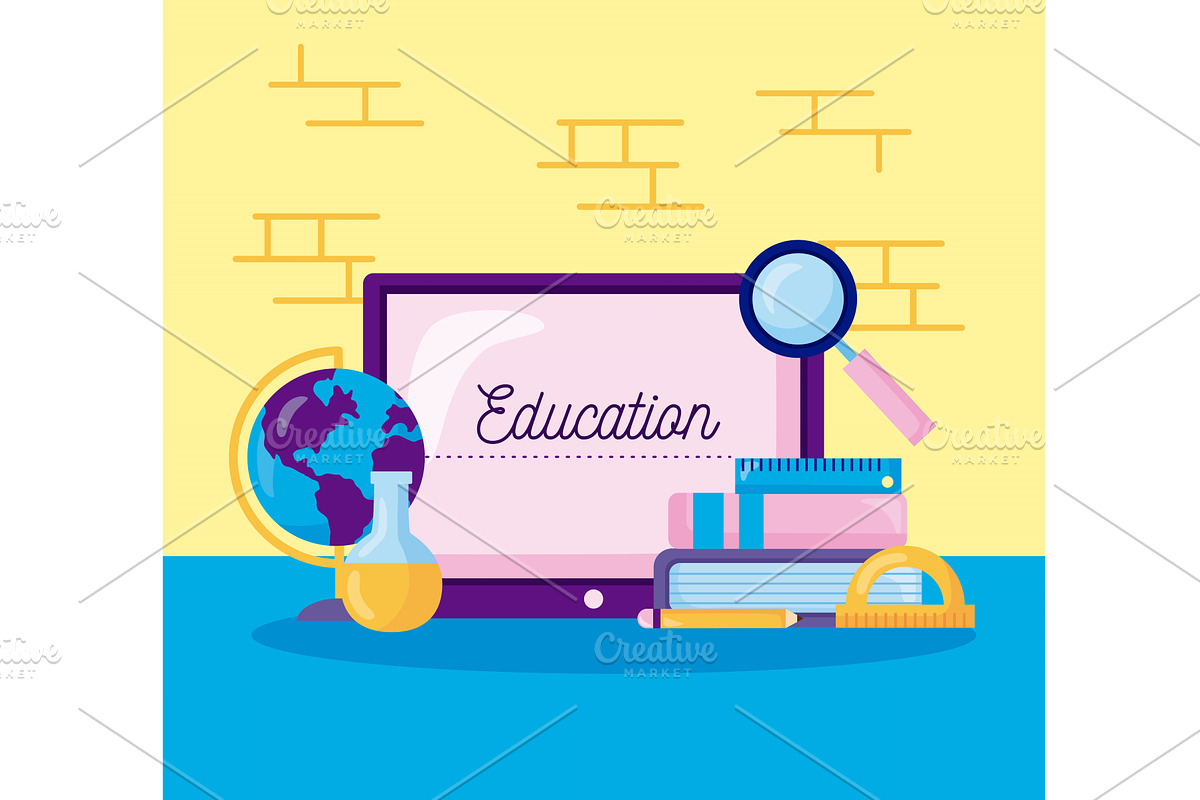 Education online icons, an Education Illustration by studiogstock
