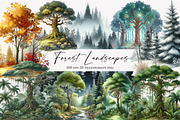 Forest Landscapes PNG Clipart, an Illustration by Designworld (Thumbnail 1 of 6)