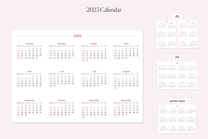 2025 Monthly Printable Planners