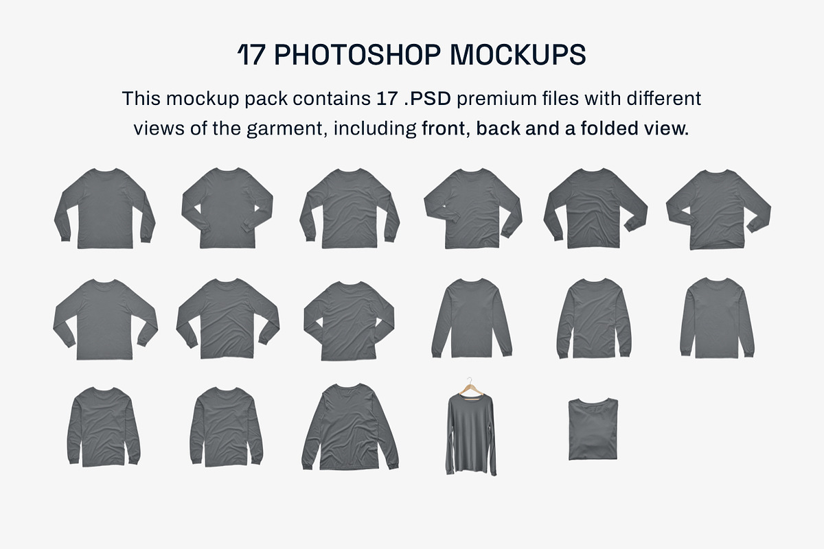 Bella Canvas Longsleeve Mockups, a Shirt Mockup by GraphicHero (Photo 2 of 9)