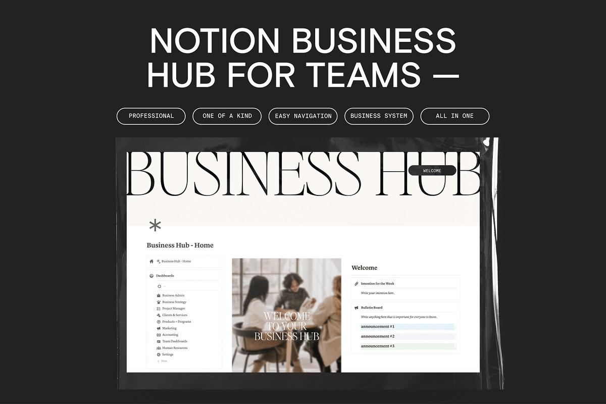 All-in-One Notion Biz Hub - Team, a Templates & Theme by 89 Golden Blvd (Photo 1 of 6)