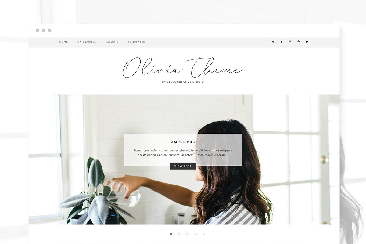 Olivia - WordPress Theme, a WordPress Template by Bella Creative Studio (Photo 2 of 3)