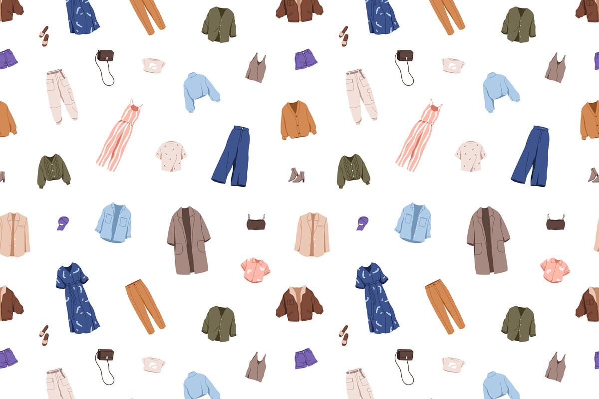 Modern clothes seamless patterns, a Pattern Graphic by Good Studio (Photo 4 of 8)