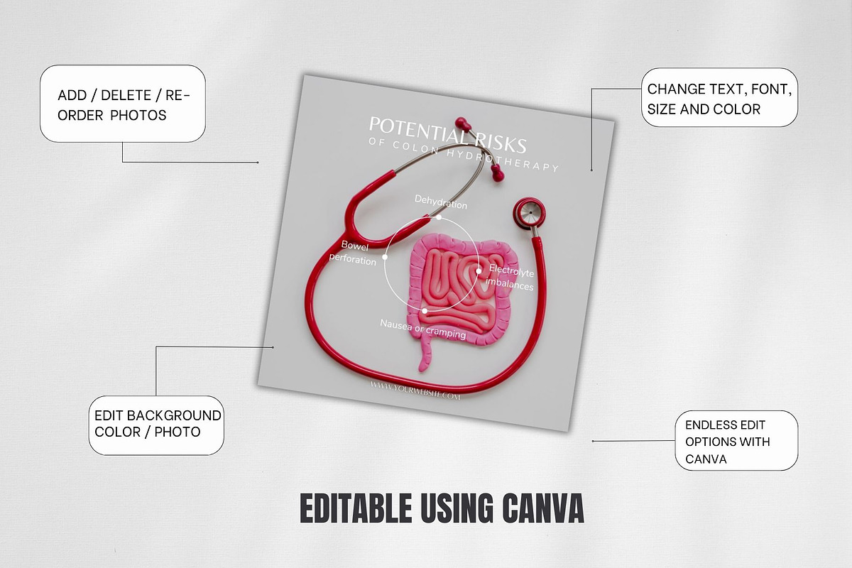 Colon Hydrotherapy Instagram Templat, a Social Media Template by CreativeTempHub (Photo 6 of 7)