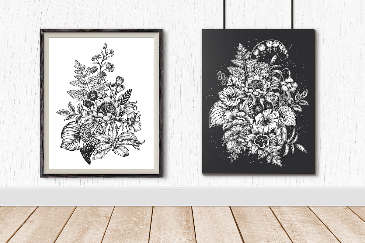 Day and Night. Vector Floral Set, a Pattern Graphic by Molly art (Photo 9 of 14)