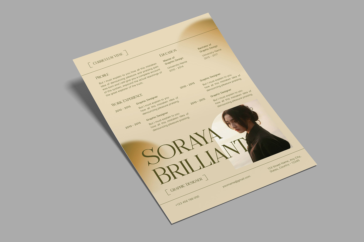 Elegant CV Resume Set, a Resume Template by Neermana (Photo 4 of 5)