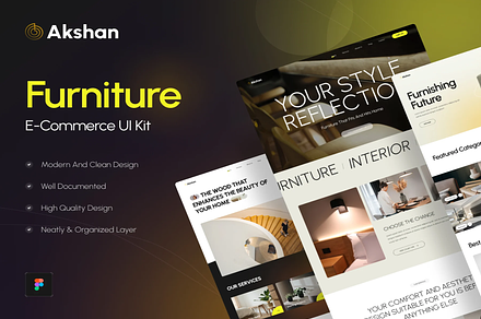 Akshan - Furniture E-Commerce UI Kit, an UI Kit Template by Creative Perspective