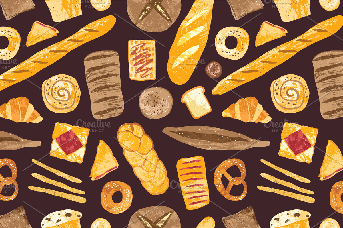 Bakery patterns, a Pattern Graphic by Good Studio