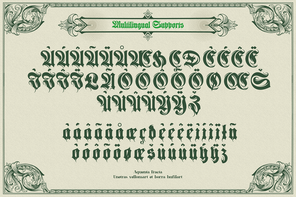 Aquenta Fracta, a Blackletter Font by ilhamtaro (Photo 9 of 10)