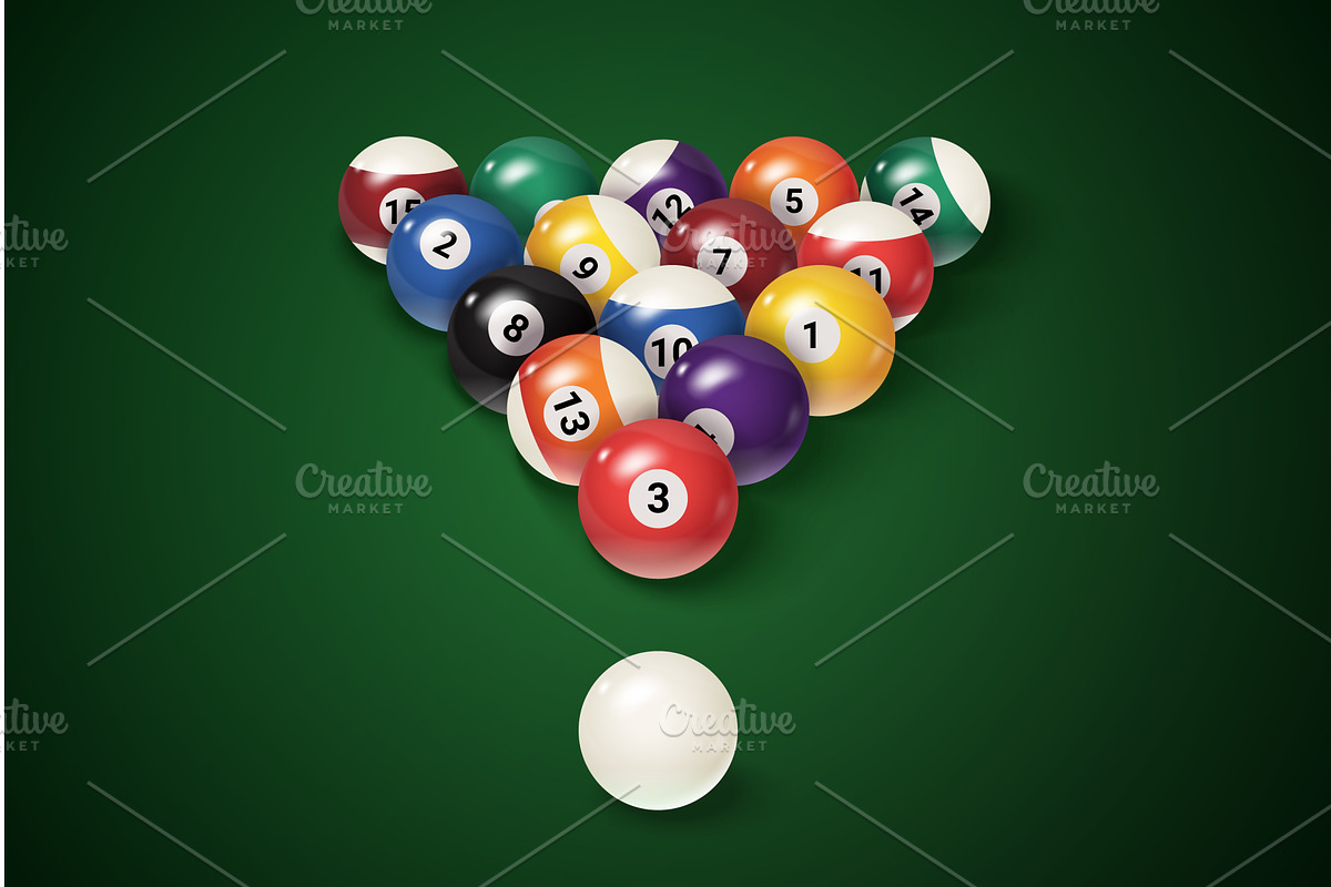 Billiard balls pool. Snooker ball, a Sport Illustration by Stock-Smart-Start