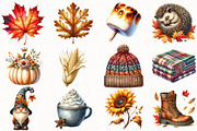 Watercolor Fall Sublimation Clipart, an Illustration by OK Design (Thumbnail 5 of 5)