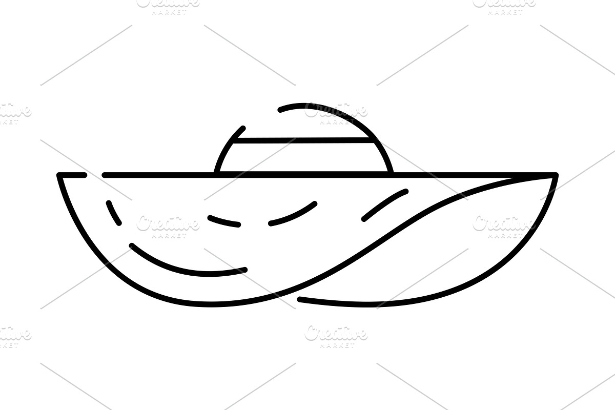 Illustration of sun hat., an Object Illustration by incomible