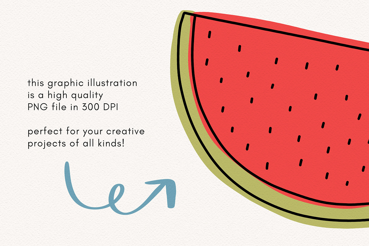 Red watermelon clipart illustration, an Illustration by Allyson Johnson (Photo 3 of 3)