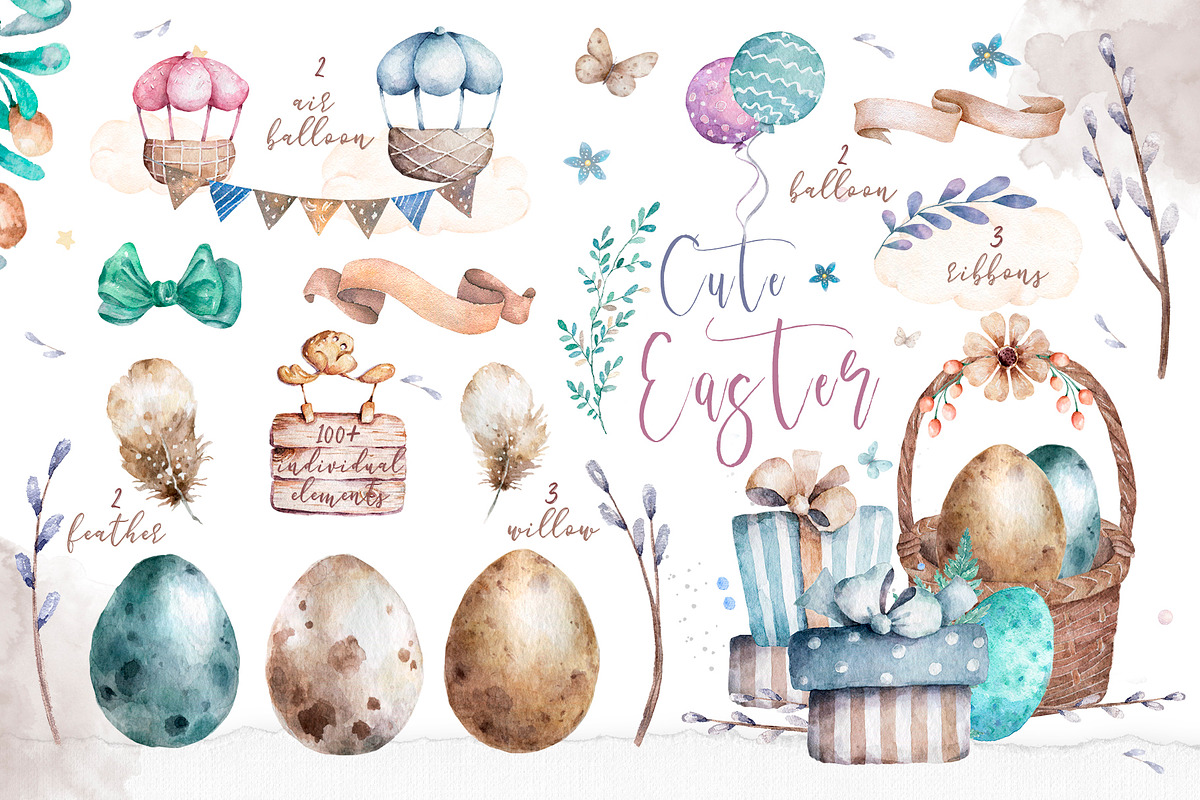 Happy Easter Spring Set, an Animal Illustration by Ann Art Houze (Photo 7 of 17)