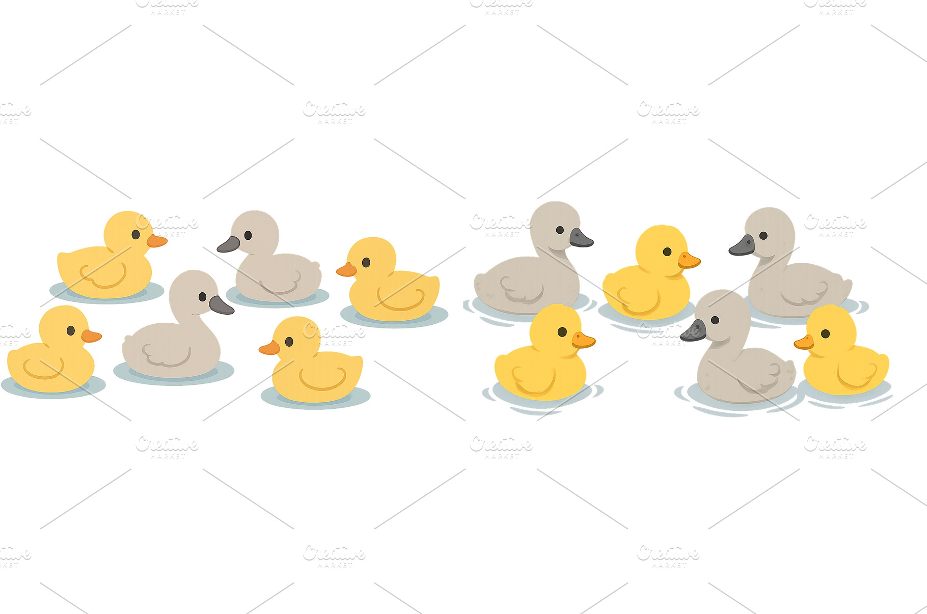Colorful ducks swim in a pond on a, a Nature Photo by ZinetroN