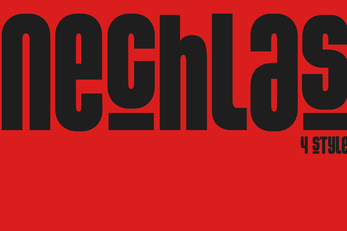 Nechlas Font, a Sans Serif Font by Glyphminds Studios (Photo 1 of 9)