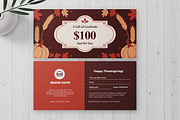 Thanksgiving Gift Voucher Template, a Stationery Template by MightyDesign (Thumbnail 2 of 6)