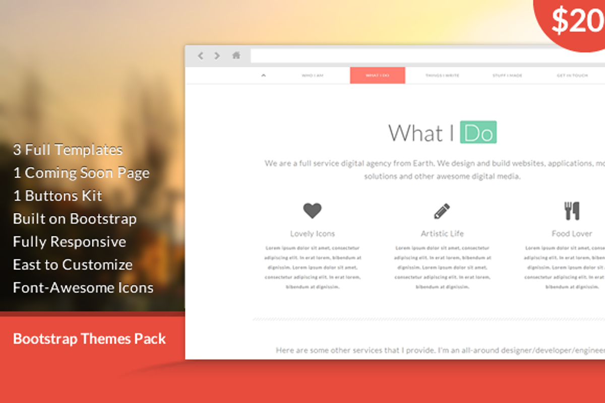 Bootstrap Themes Pack, a Bootstrap Template by FWPolice