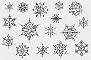 Snowflakes Set II, a Decorative Illustration by Solana (Thumbnail 2 of 3)