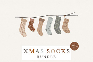 XMAS SOCKS / Vector Png