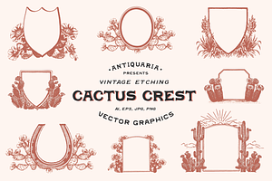 Vintage Cactus Crests