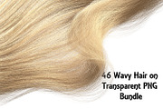 46 Wavy Hair on Transparent PNG Bund, an Object Graphic by Kseniya-Omega (Thumbnail 1 of 5)
