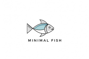 Minimal Fish Logo, a Branding & Logo Template by Logocreative