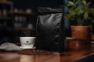 Coffee Bag Packaging Mockup