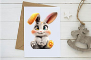 Easter bunny rabbit clipart, an Illustration by Design Market (Thumbnail 4 of 5)