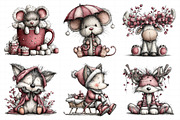 Whimsical Woodland Christmas Animals, an Illustration by Daily.Designs (Thumbnail 4 of 5)