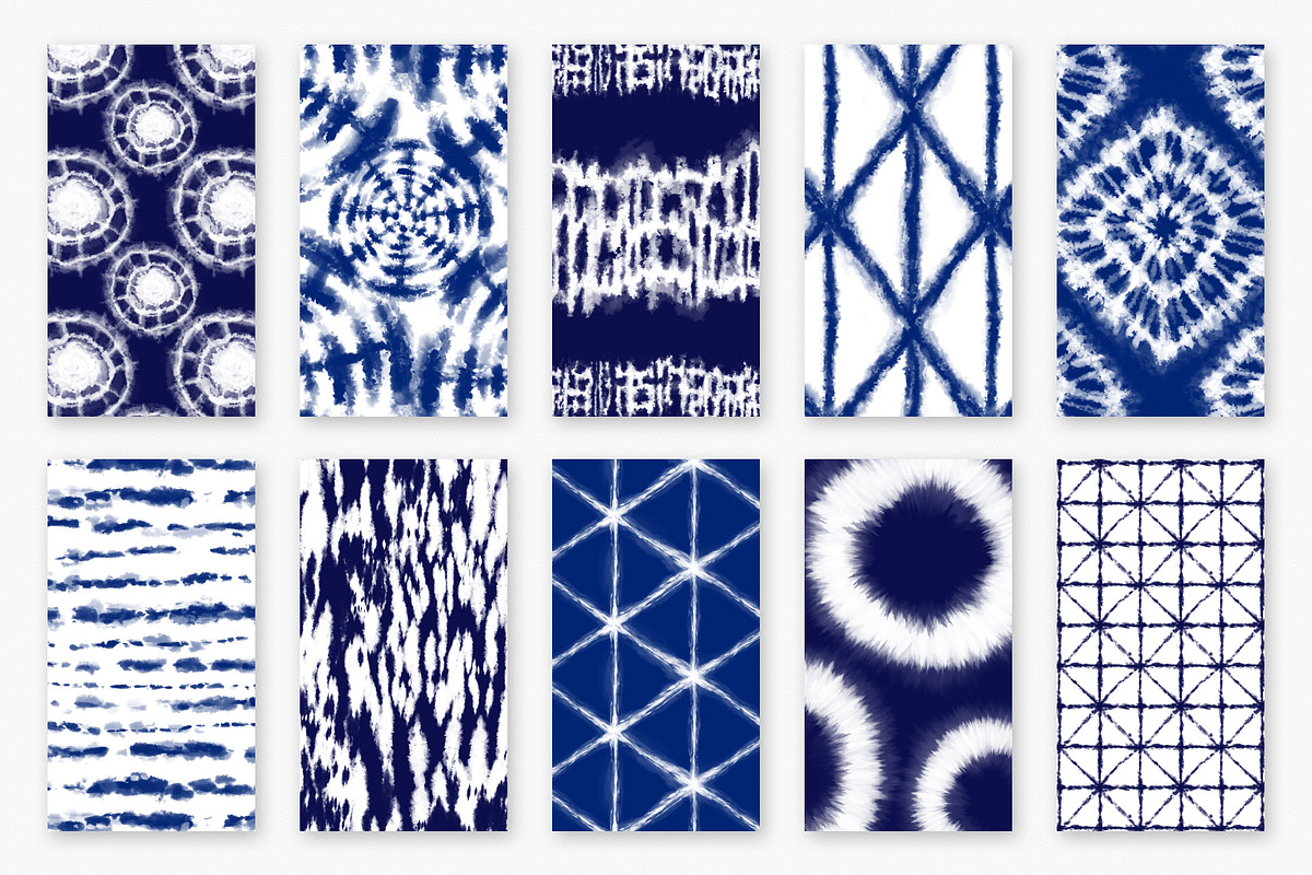 Shibori Tie Dye Seamless Patterns, a Pattern Graphic by CatJello Graphics (Photo 8 of 28)