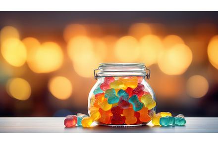 sweet jelly candy food ai generated, a Background Photo by pikepicture