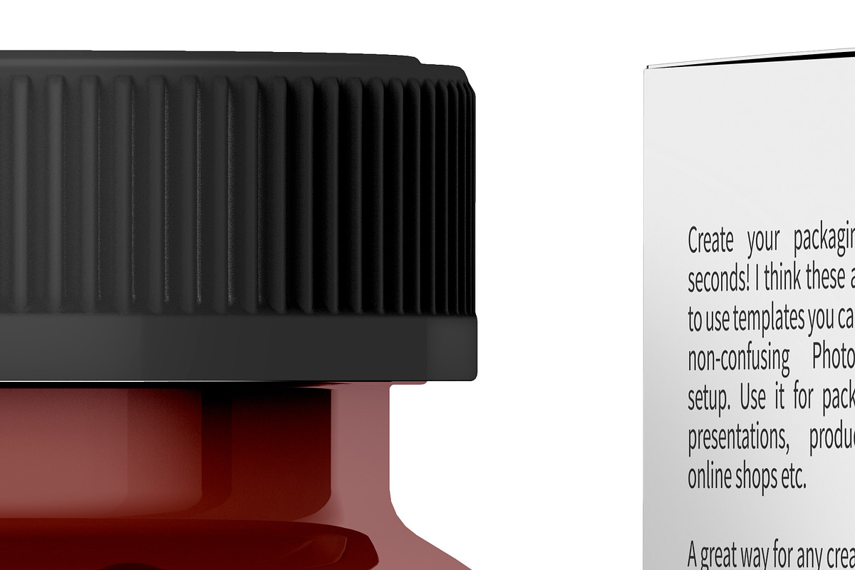 Amber Pills Box And Bottle Mockup, a Packaging Mockup by Reformer Mockup (Photo 2 of 6)
