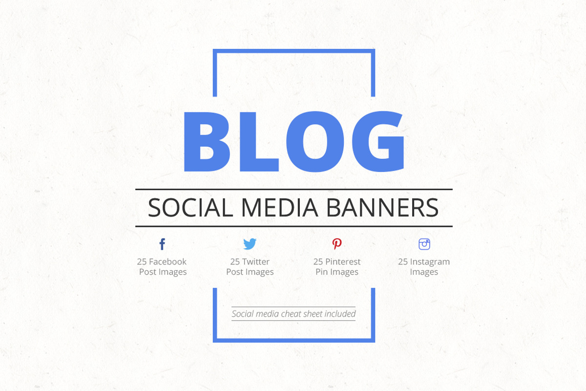 Blog Social Media Banners, a Social Media Template by Web Donut (Photo 1 of 9)