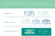 Caravan Icons, an Outline Icon by the cabin supply co (Thumbnail 3 of 4)