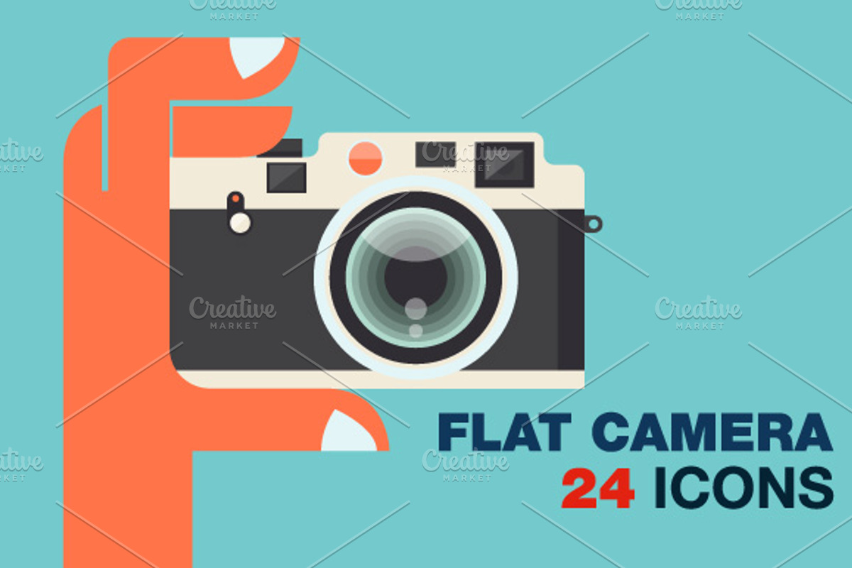 Flat Camera Icons Bundle