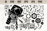 Stencil Steampunk style, a Technology Illustration by MARYCRAFTIRIA (Thumbnail 1 of 3)