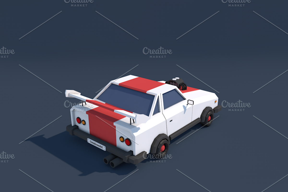 Ultimate Low Poly City Cars Pack, a Cars & Vehicle 3D Model by CreativeeArt (Photo 36 of 54)