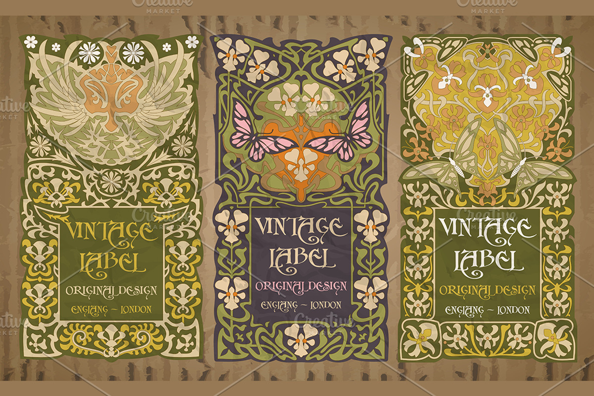Label Art Nouveau - sets, a Decorative Illustration by Stanislav Kharchevskyi (Photo 2 of 12)