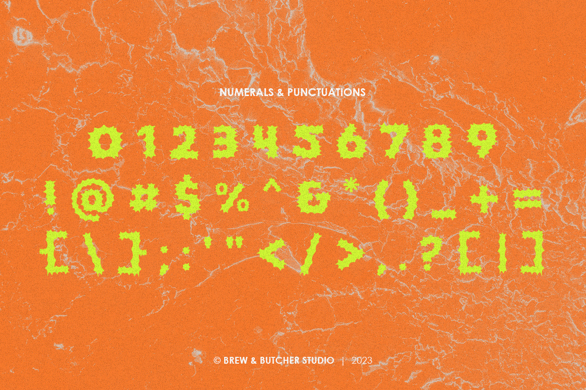 Punkats | Display Typeface, a Sans Serif Font by Brew & Butcher Studio (Photo 3 of 8)