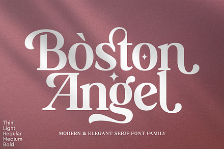 Boston Angel Serif, a Serif Font by Mulkan Nazir