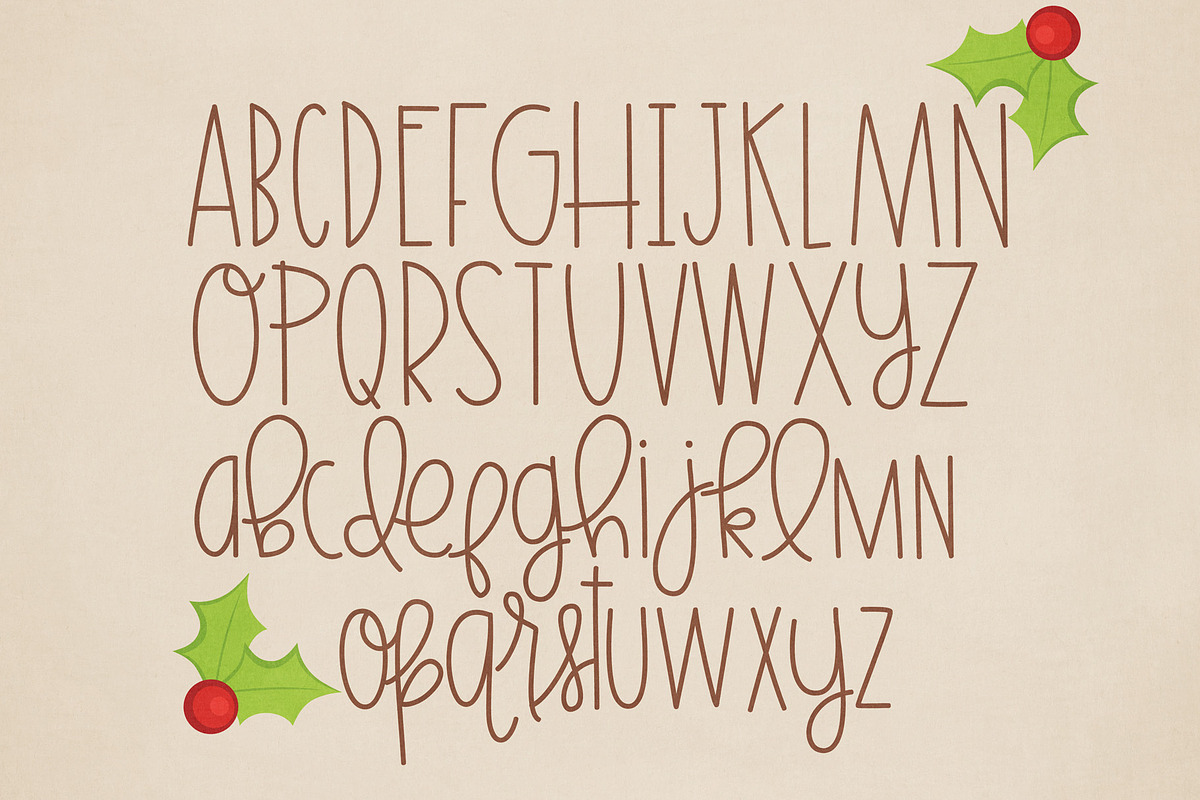 Figgy Pudding Font, a Sans Serif Font by Miss Kate (Photo 2 of 3)