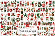 Watercolor Christmas Designs, an Illustration by Markicha Art (Thumbnail 1 of 7)