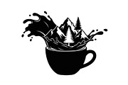 Mountain Coffee Cup Design Bundle, an Illustration by yasushie (Thumbnail 3 of 31)