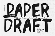 Daily Paperdraft, a Handwritten Font by Yktypstd (Thumbnail 1 of 7)
